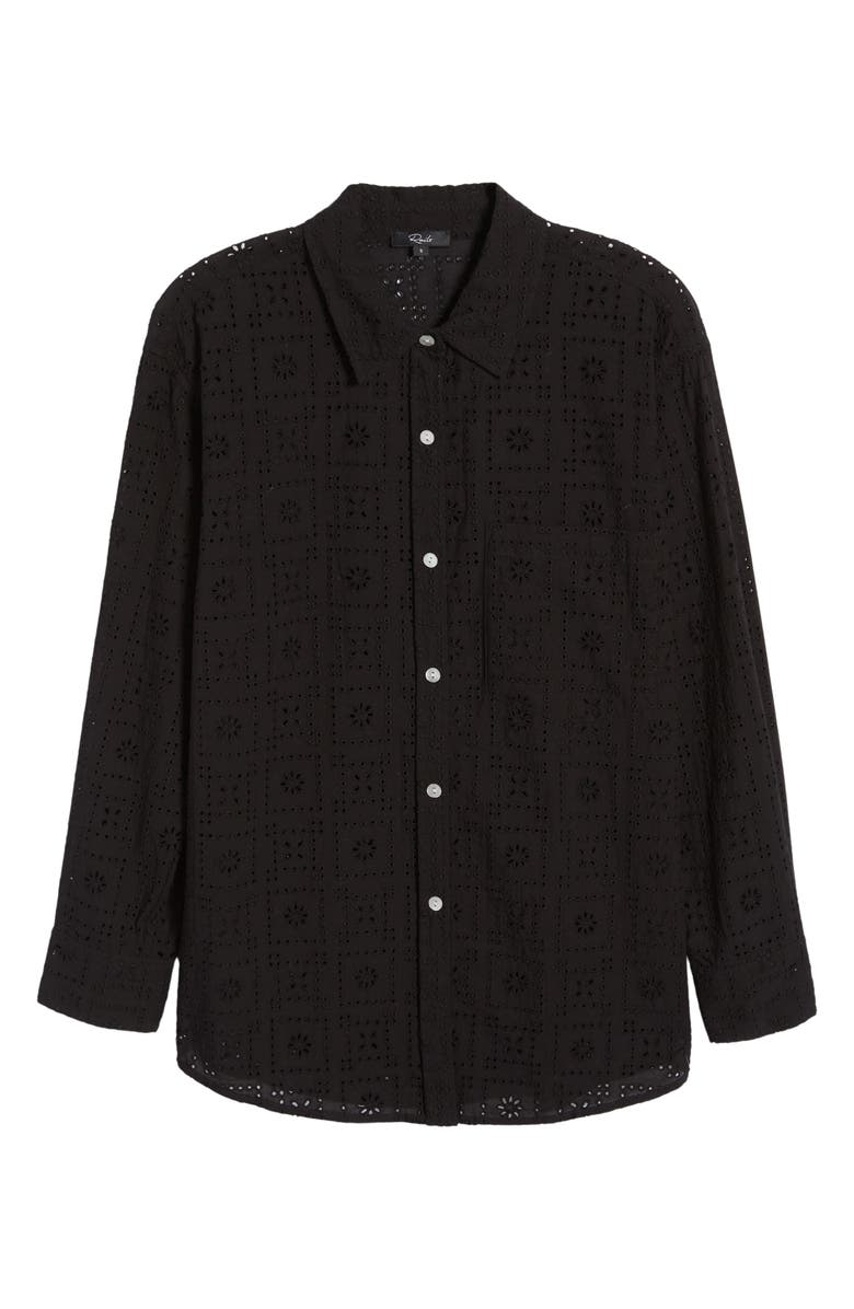 Rails Arlo Eyelet Cotton Button-Up Shirt, Alternate, color, 