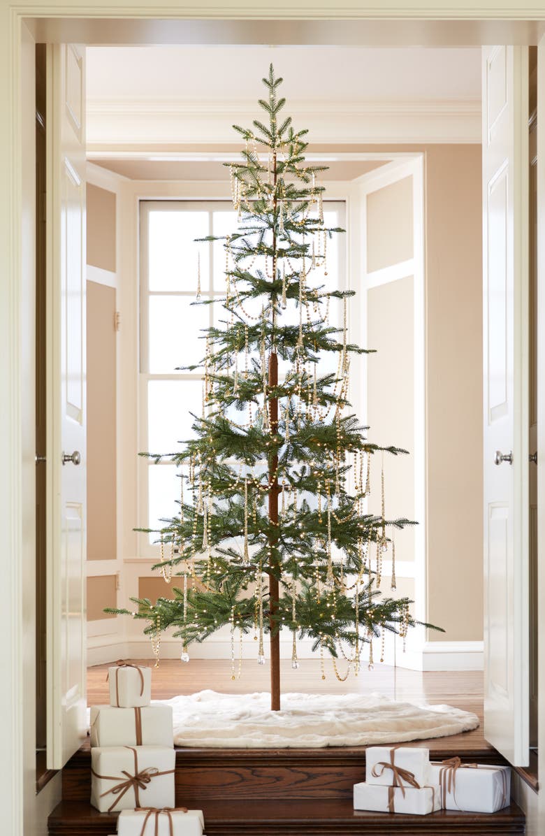 Balsam Hill Crystal and Pearl Beaded Gold Garland Set, Alternate, color, Gold