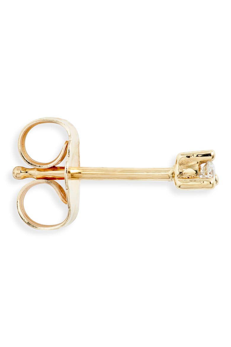 Diamond Dot Stud Earring, Alternate, color, YELLOW GOLD/ DIAMOND