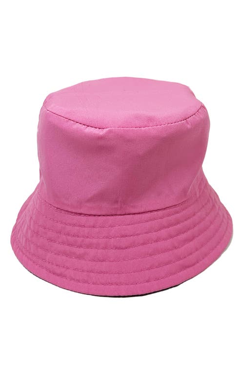 Shop Toby Smiley Face Embroidered Reversible Bucket Hat In Chambray