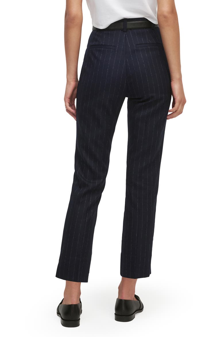 The Favorite Pinstripe Cigarette Ankle Pants, Alternate, color, NAVY PINSTRIPE