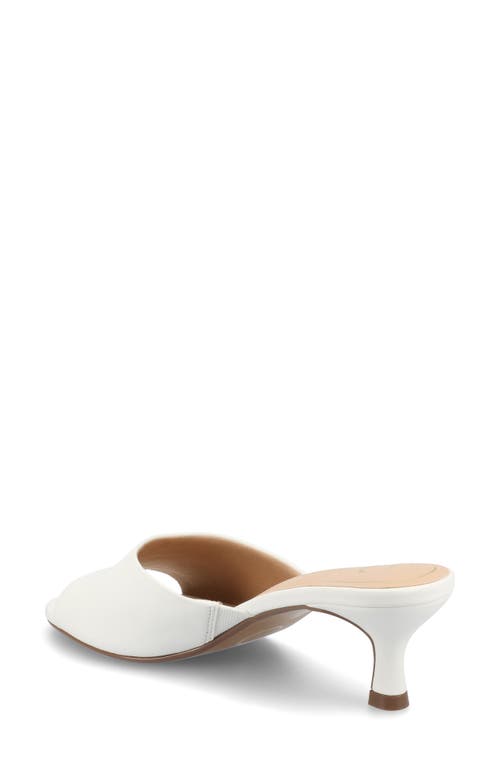 Journee Collection Jeylah Kitten Heel Slide Sandal In White