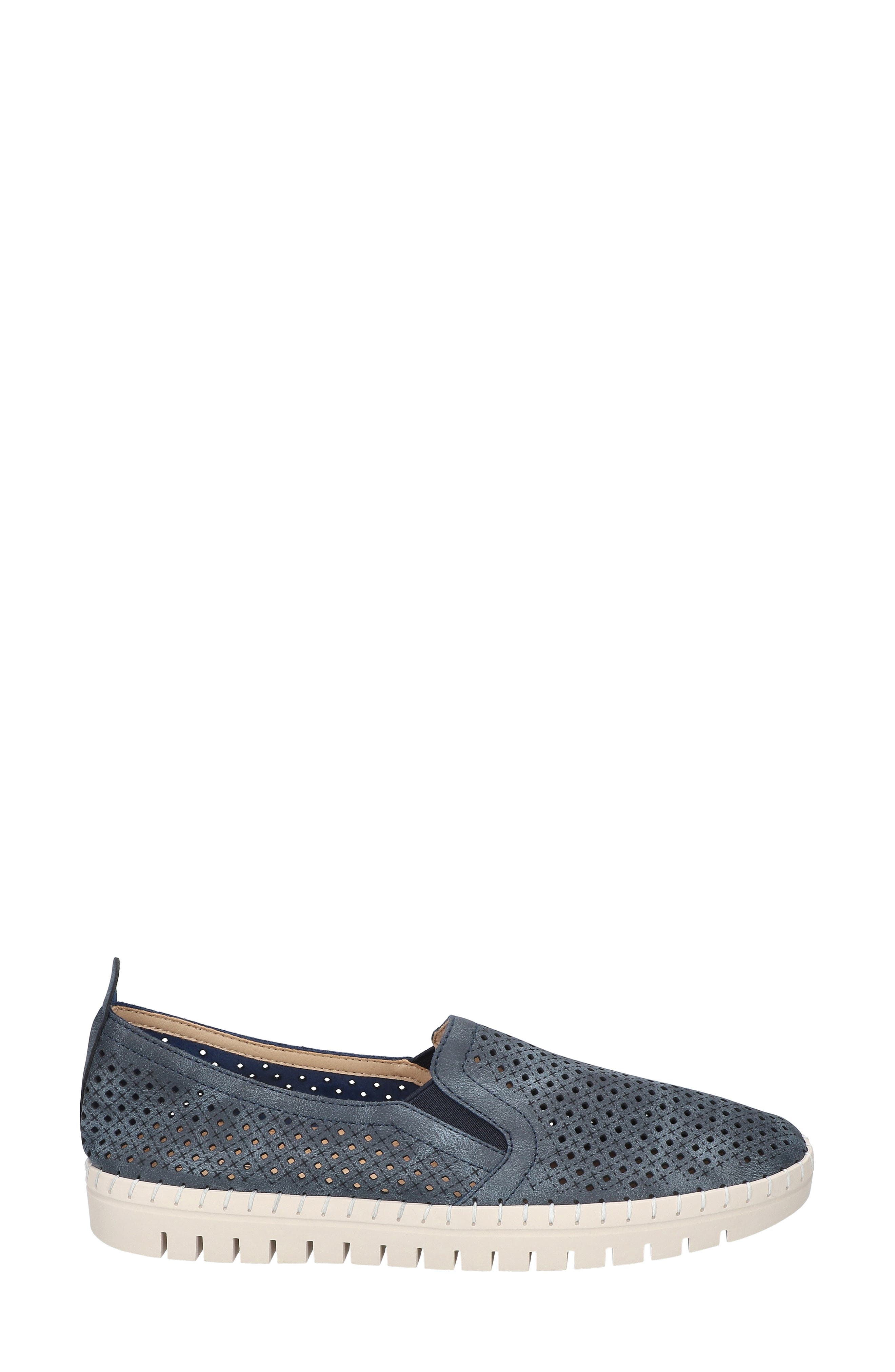 Fresh Perforated Slip-On Sandal - Multiple Widths Available, Alternate, color, NAVY