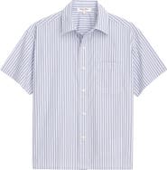 Alex Mill Franklin Short Sleeve Stripe Cotton Button-Up Shirt