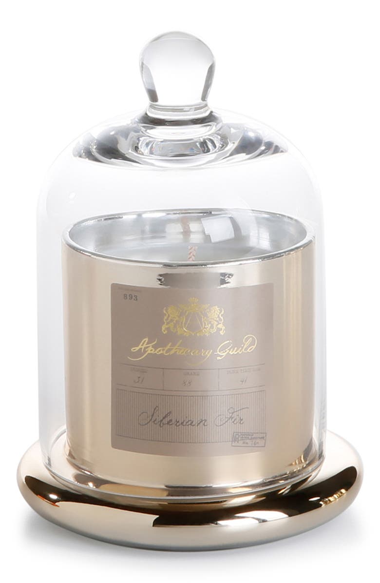 Zodax Siberian Fir Set of 2 Jar Candles, Main, color, Gold