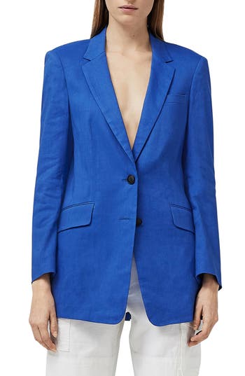 Rag & Bone Women's Charles Linen-blend Blazer In Brtblue