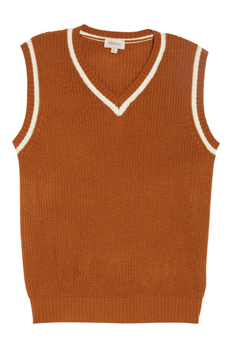 Melody Sweater Vest, Alternate, color, GLAZED GINGER