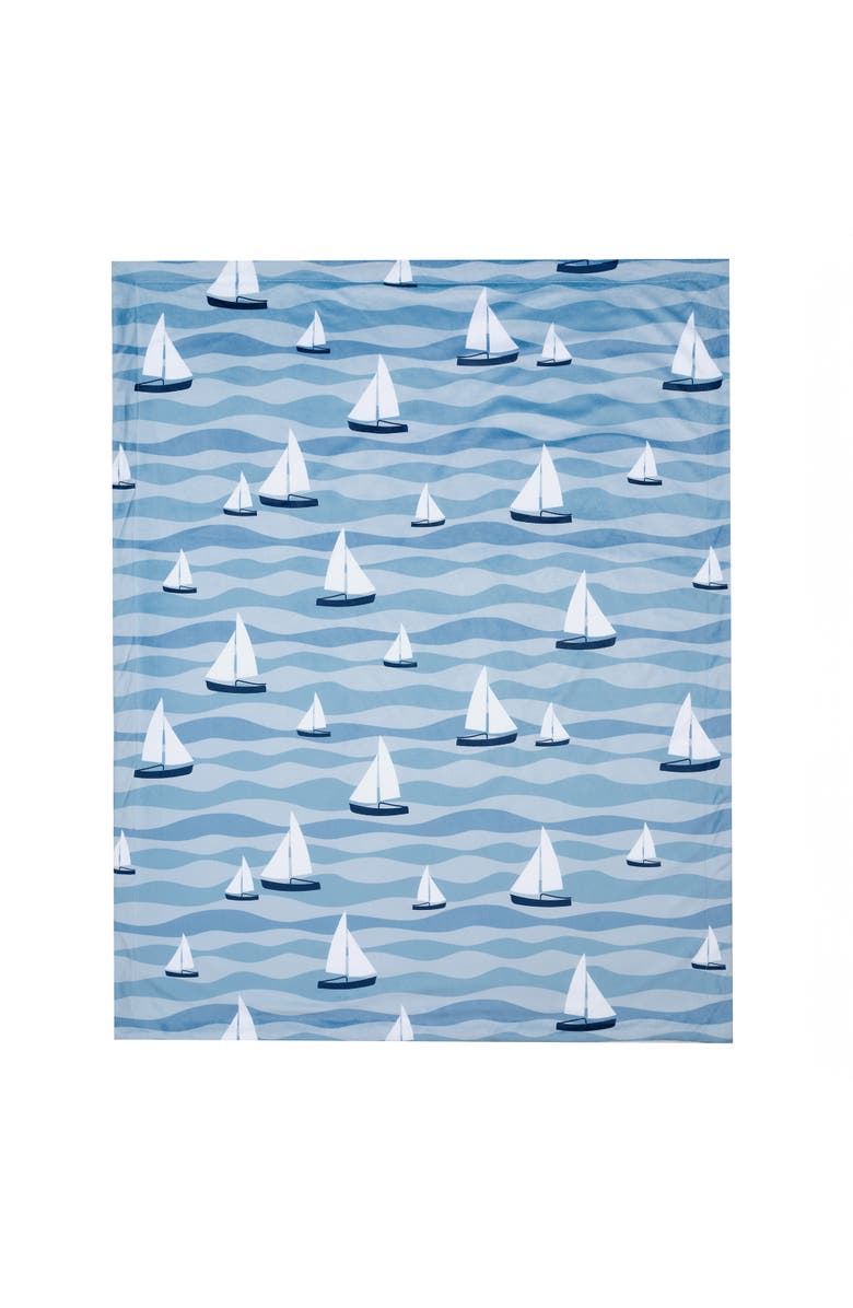Lambs 
Ivy Little Skipper Soft Luxury Nautical Sailboat Fleece Baby Blanket, Alternate, color, Blue