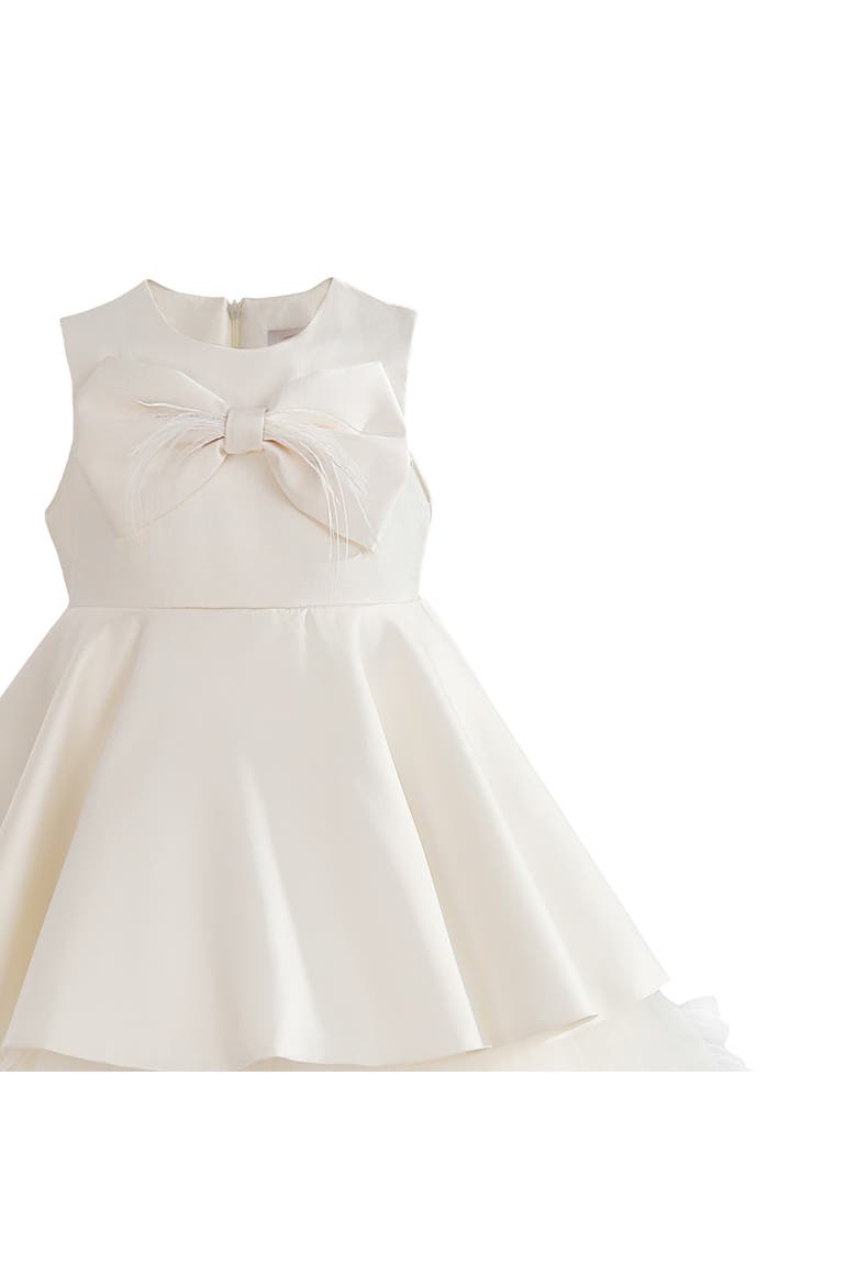 Anastasia Bow Tulle Dress, Alternate, color, Ivory