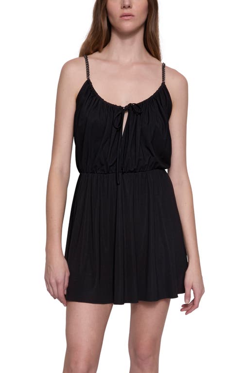 Rebecca Minkoff Serena Chain Strap Minidress In True Black
