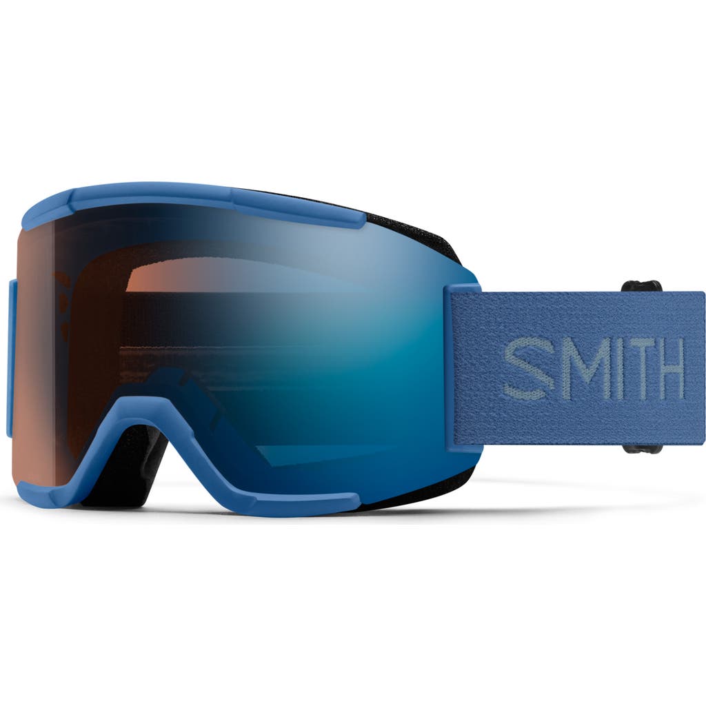 Smith Squad Medium Fit Chromapop™ Low Bridge Snow Goggles In Blue