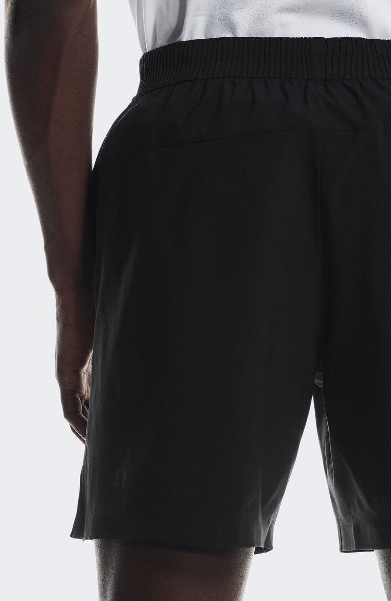On Focus Stretch Running Shorts, Alternate, color, Black