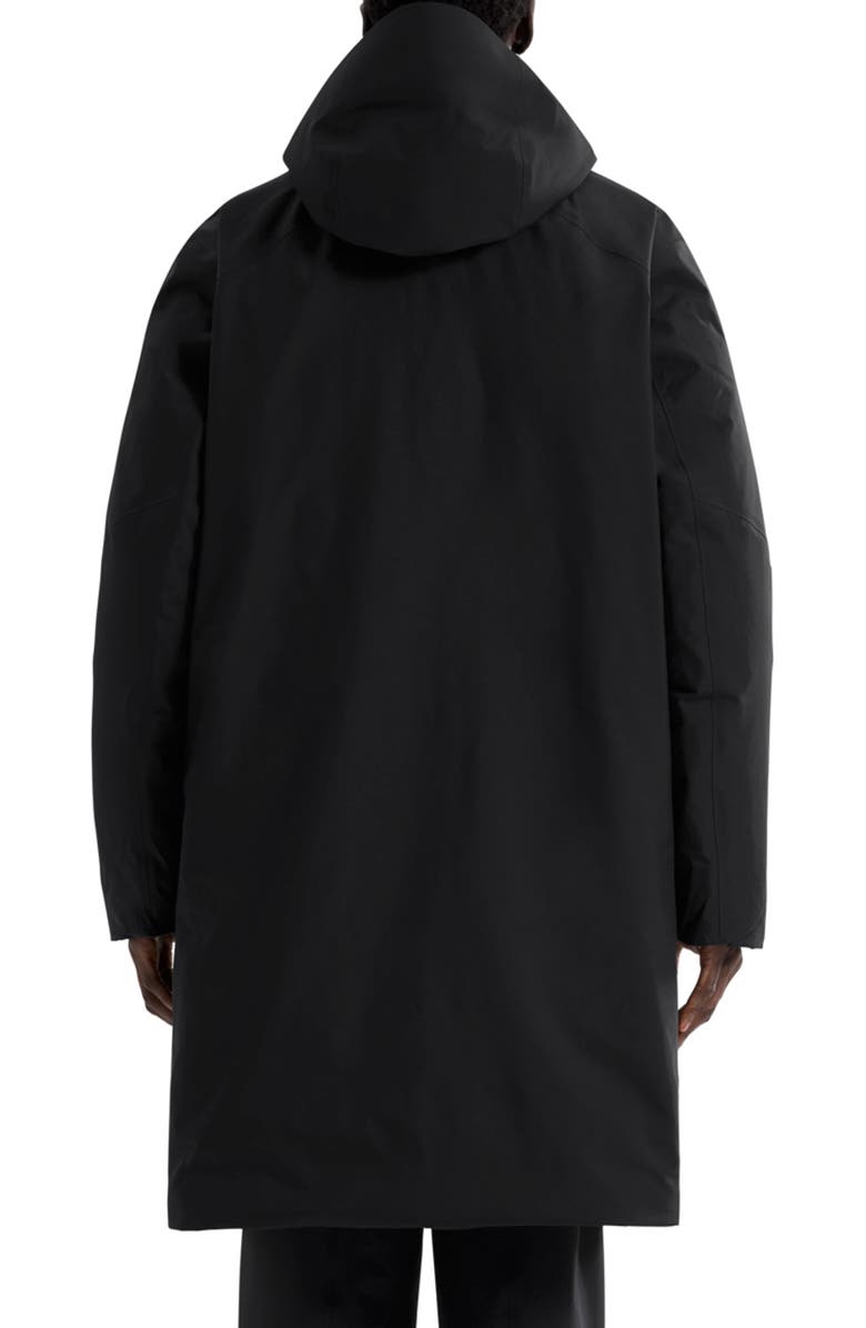 Veilance Sorin Hooded Waterproof Down Parka, Alternate, color, Black