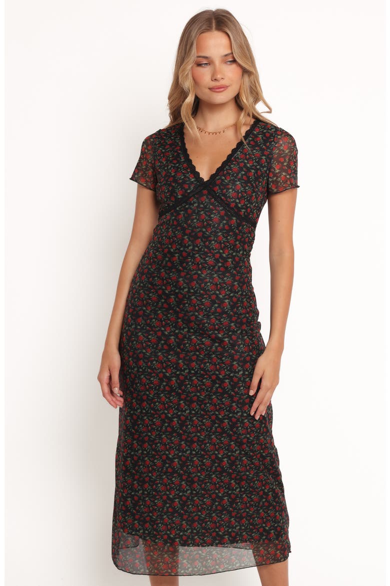 Neve A-Line Dress, Alternate, color, ROSE PRINT