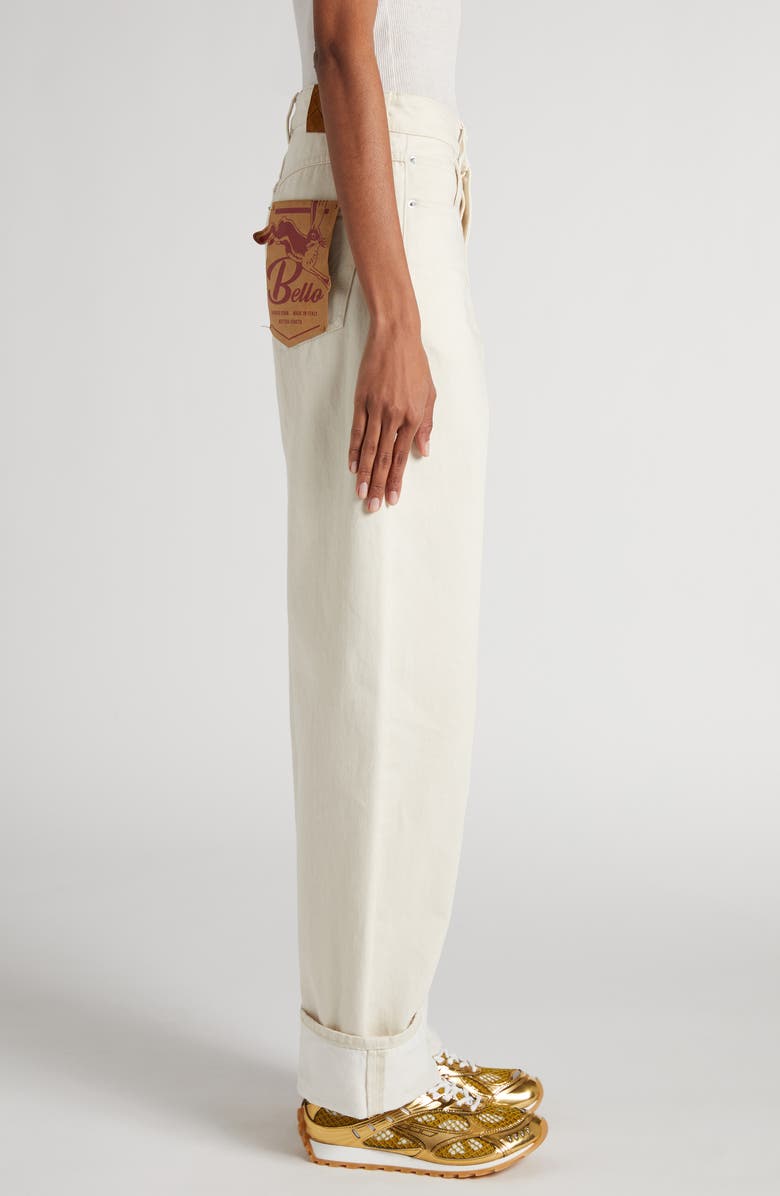 Bottega Veneta Turned Up Straight Leg Jeans, Alternate, color, 9247 Pale Meringue