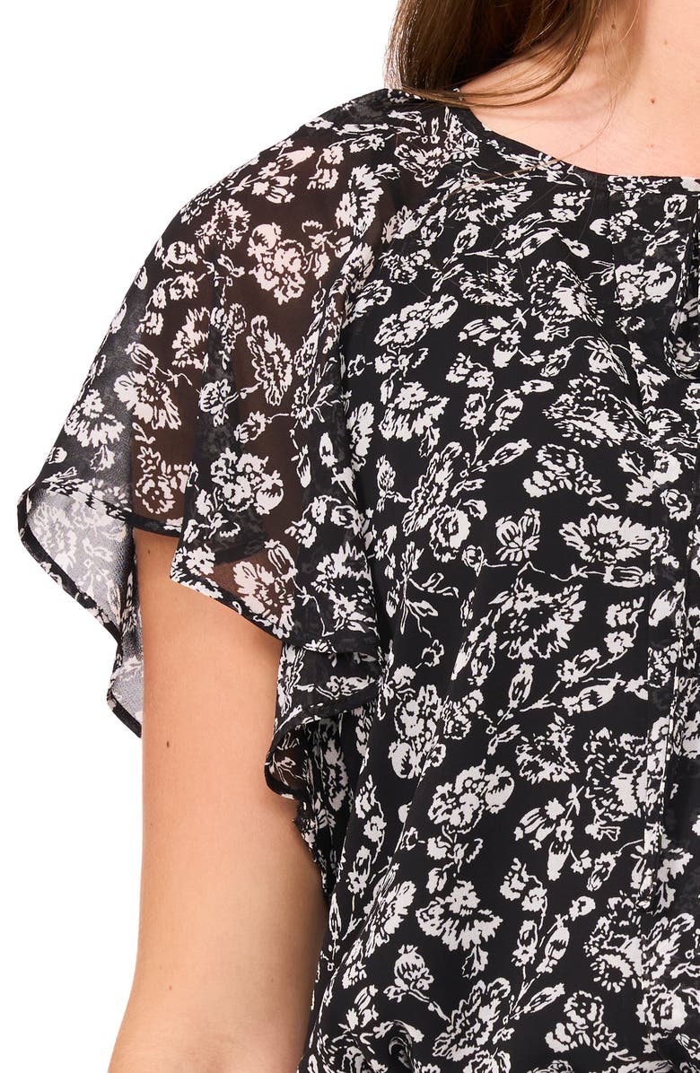 Halogen<sup>®</sup> Tie Neck Flutter Sleeve Top, Alternate, color, 