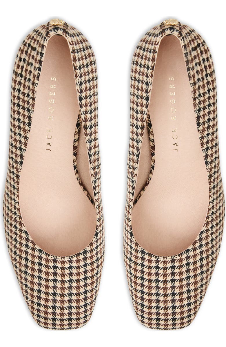 Jack Rogers Lenora Houndstooth Pump, Alternate, color, Brown Multi