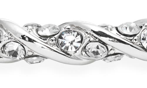 Open Edit Pavé Crystal Hinge Bracelet In Metallic