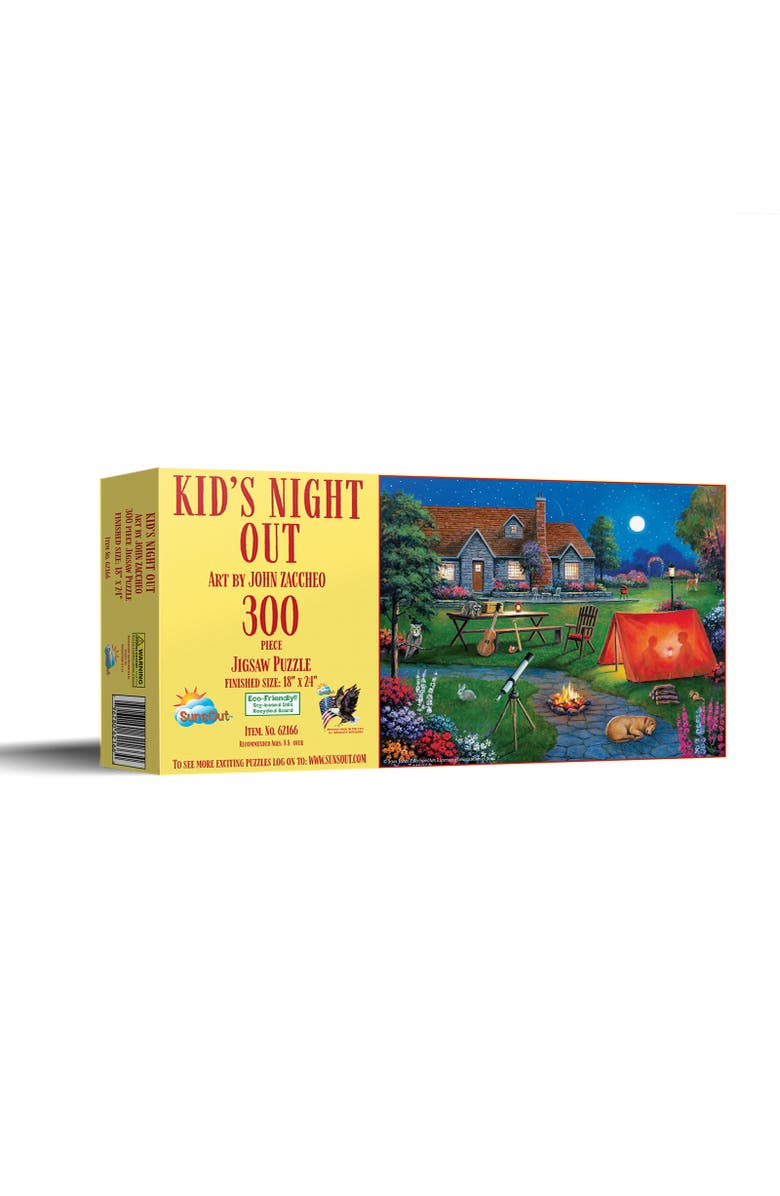 Sunsout Kids Night Out 300 piece Jigsaw Puzzle for Adults, Main, color, Multicolor