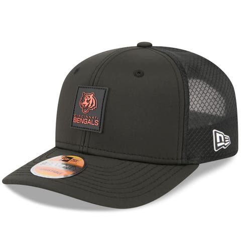 Men's New Era Black Cincinnati Bengals 2025 Sideline  9SEVENTY Trucker Adjustable Hat
