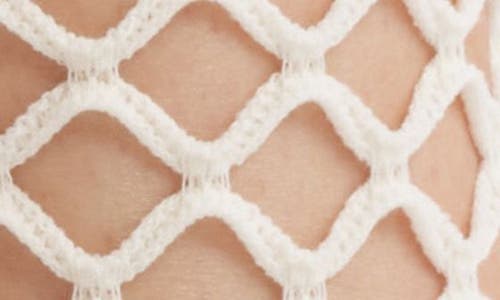 Stems Netted Crew Socks In White