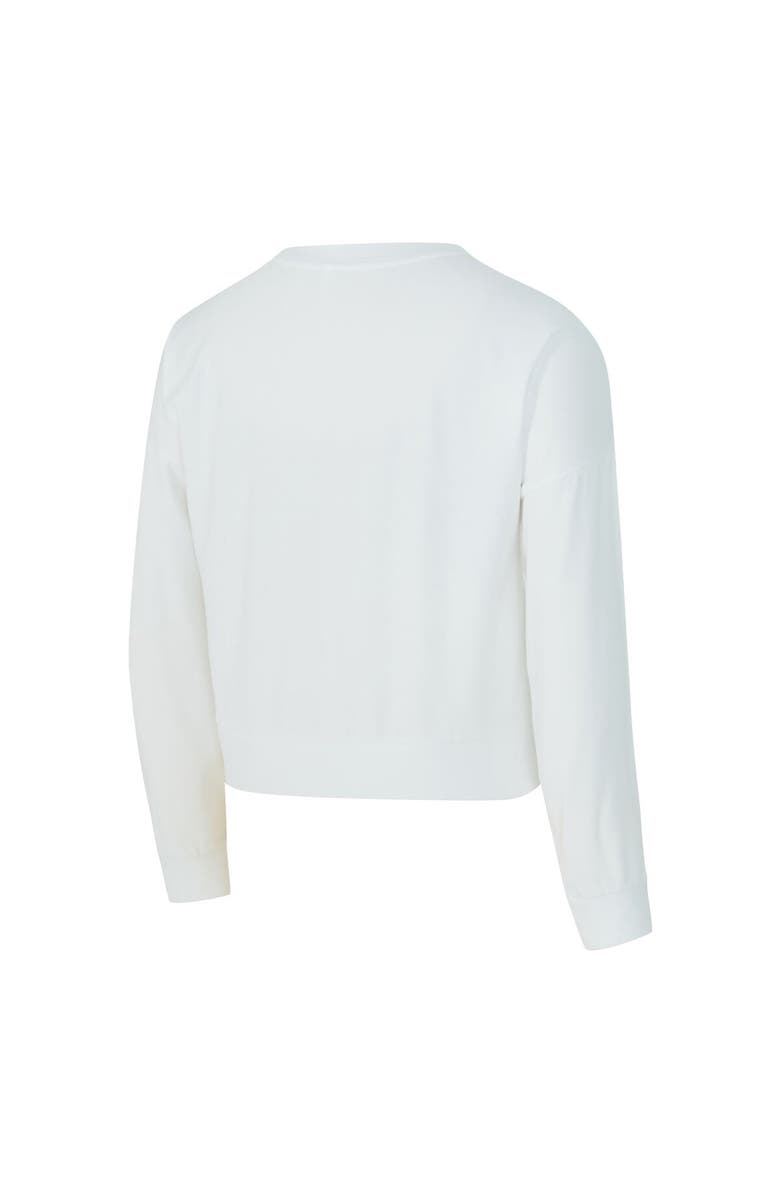 CONCEPTS SPORT Women's Concepts Sport  White Boston Celtics Laney Chenille Cropped Long Sleeve T-Shirt, Alternate, color, White