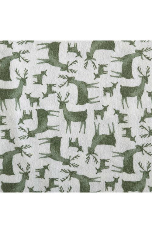 Eddie Bauer Deer Camp Cotton Flannel Sheet Set In Green