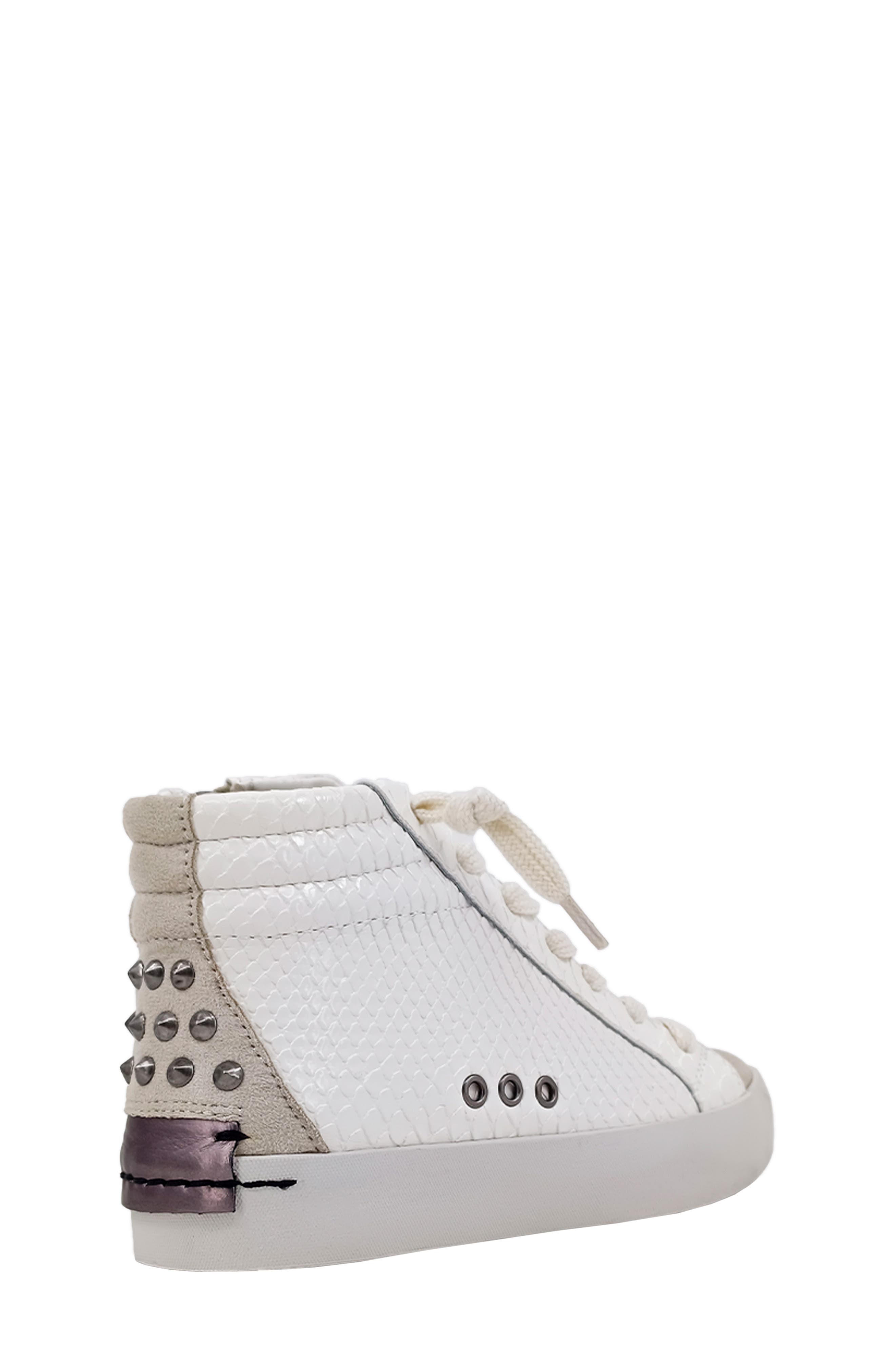 SHUSHOP Kids' Reese Studded High Top Sneaker, Alternate, color, Bone Snake