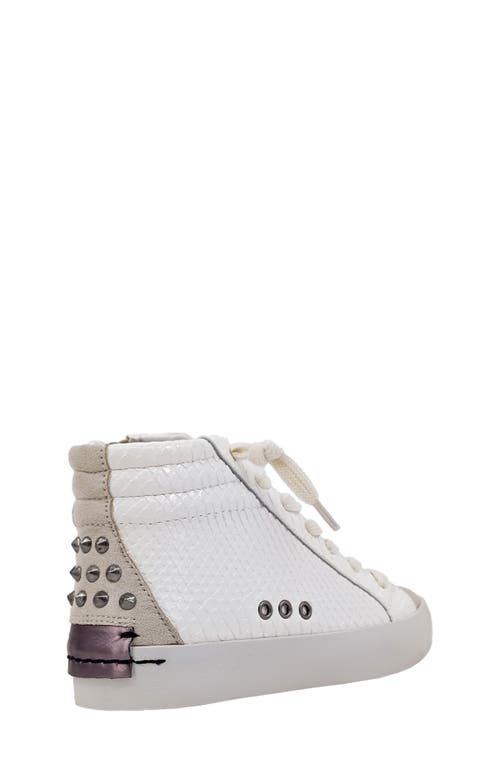 Shushop Kids' Reese Studded High Top Sneaker In White