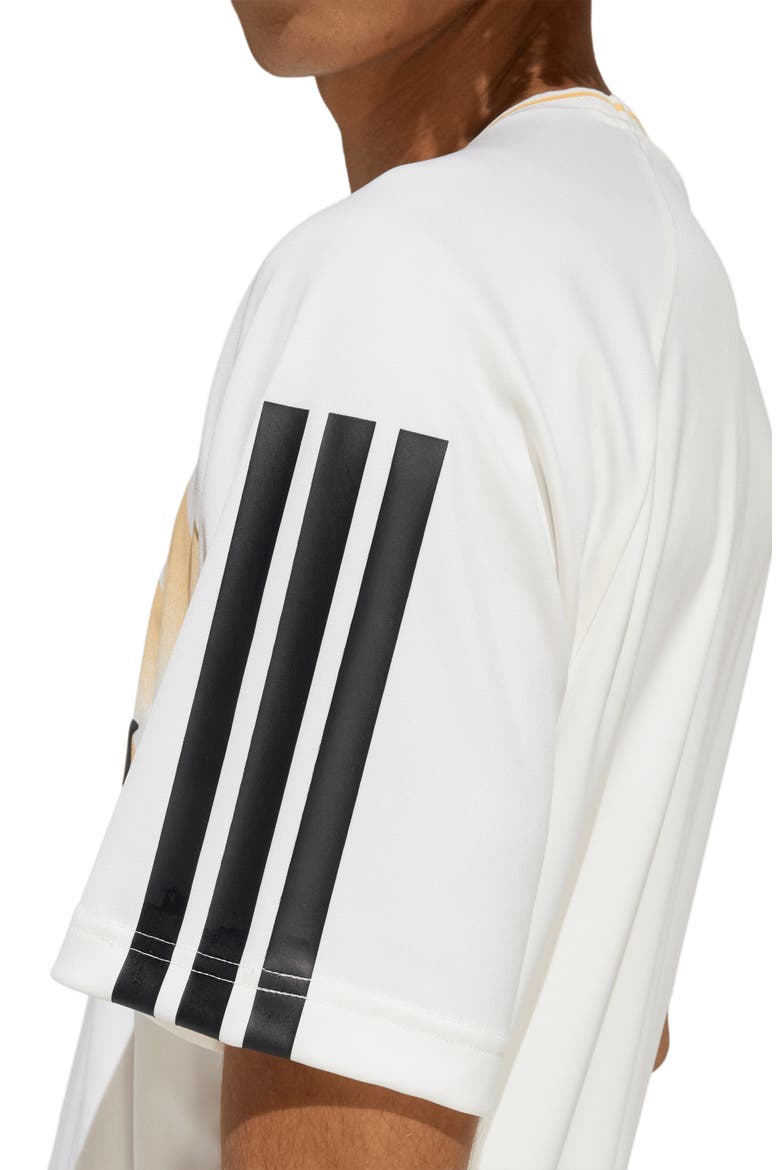 Tiro X Common Goal Jersey T-Shirt, Alternate, color, DUSKY BRONZE/ OFF WHITE/ BLACK