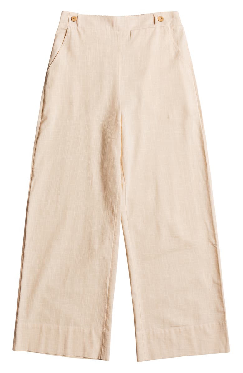 Roxy New Chance Wide Leg Cotton Blend Pants, Alternate, color, 
