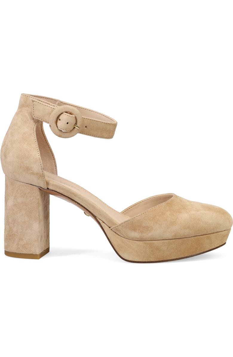 Pelle Moda Lenor Block Heel Platform Pump, Alternate, color, Latte