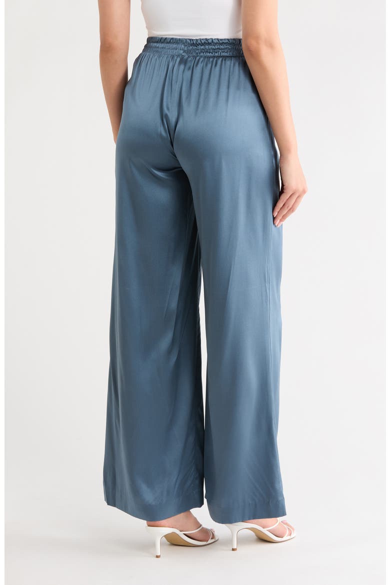 Kayla Stretch Silk Drawstring Pants, Alternate, color, BLUE ICE