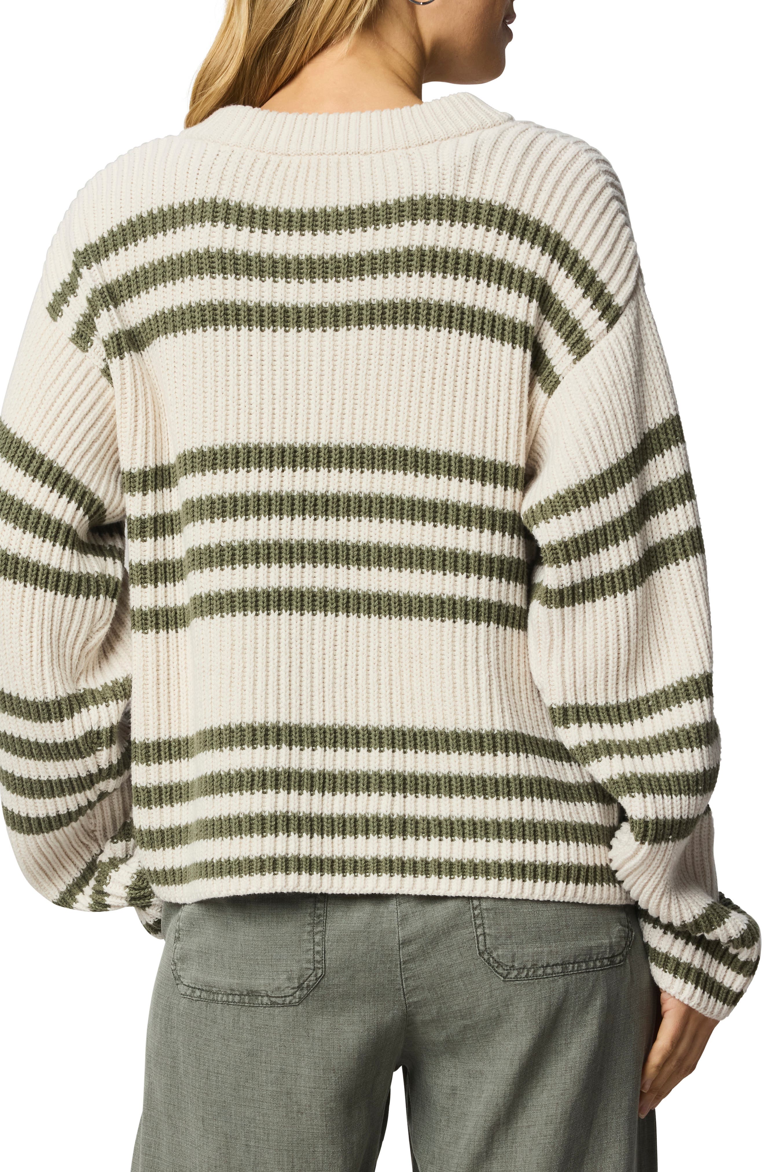Alexandra Stripe Cotton Blend Cardigan - image 4