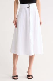 Veronica Beard Facia Belted Skirt