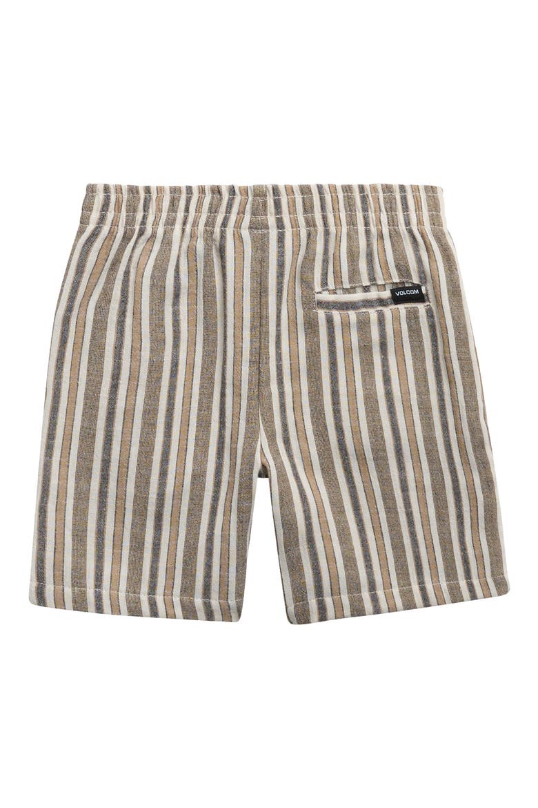 Kids' Stripe Camp Shirt & Shorts Set, Alternate, color, CRYSTAL GRAY