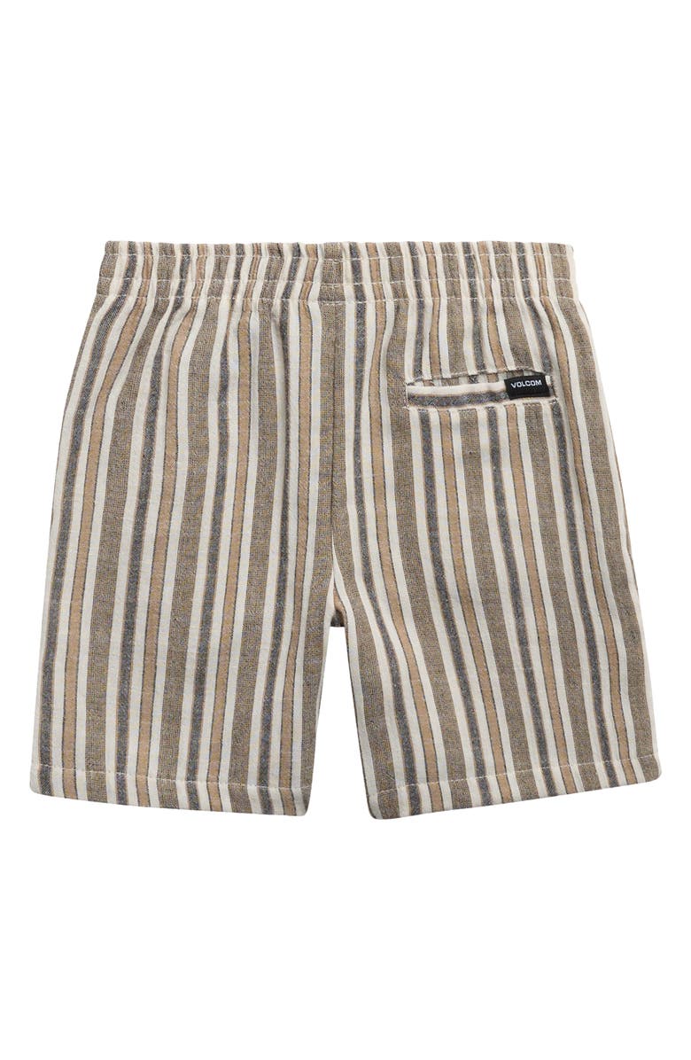 Volcom Kids' Stripe Camp Shirt & Shorts Set, Alternate, color, Crystal Gray
