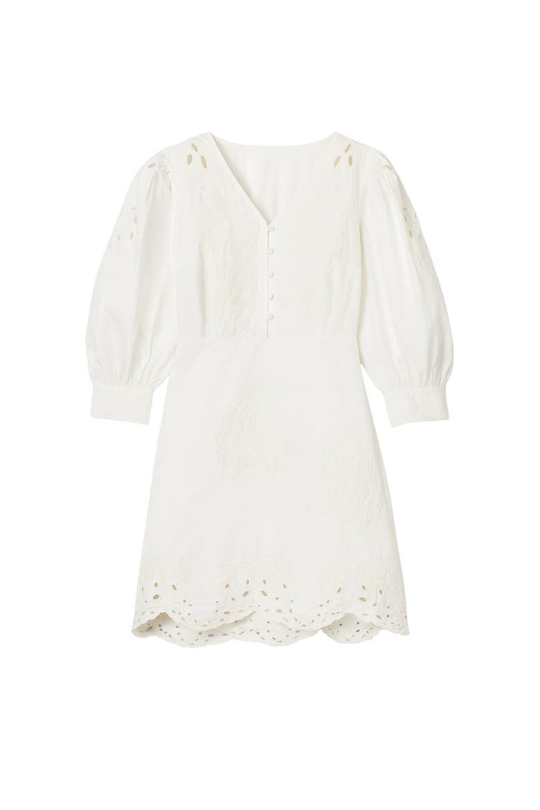 Rachelle Button Front Dress, Alternate, color, Ivory