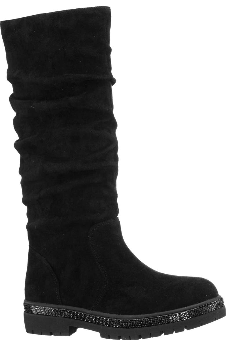 Nina Kids' Francyn Boot, Main, color, Black Microsuede
