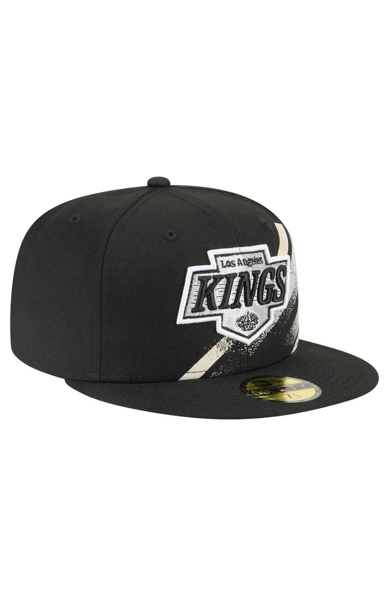 New Era Men
s New Era Black Los Angeles Kings Faded Lines 59FIFTY Fitted Hat, Alternate, color, Black