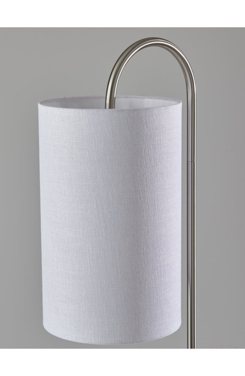 ADESSO LIGHTING Leonard Shelf Floor Lamp, Alternate, color, Brushed Steel