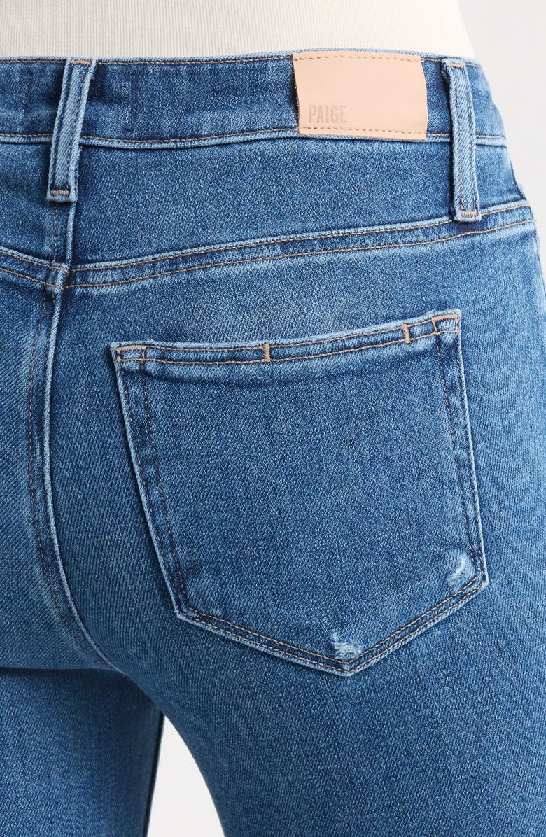 PAIGE Laurel Raw Hem High Waist Canyon Bootcut Jeans, Alternate, color, Bookshelf