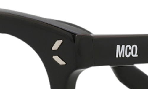 Alexander Mcqueen Mcqueen 51mm Cat Eye Optical Frames In Black Black Transparent