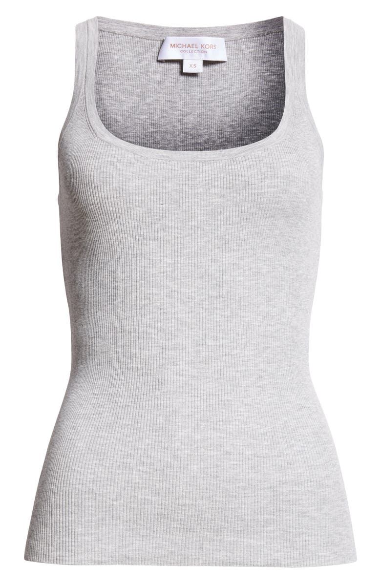 Michael Kors Collection Scoop Neck Rib Tank, Alternate, color, 