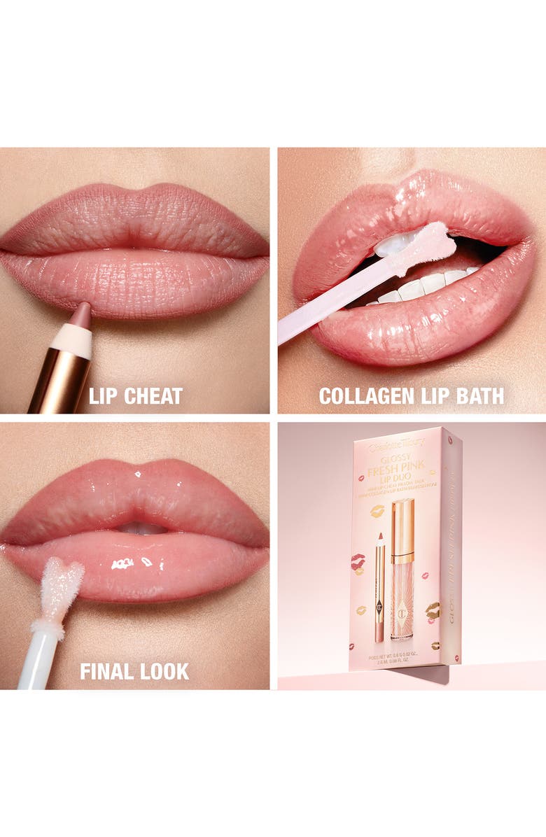 Charlotte Tilbury Glossy Lip Duo $28 Value, Alternate, color, Fresh Pink