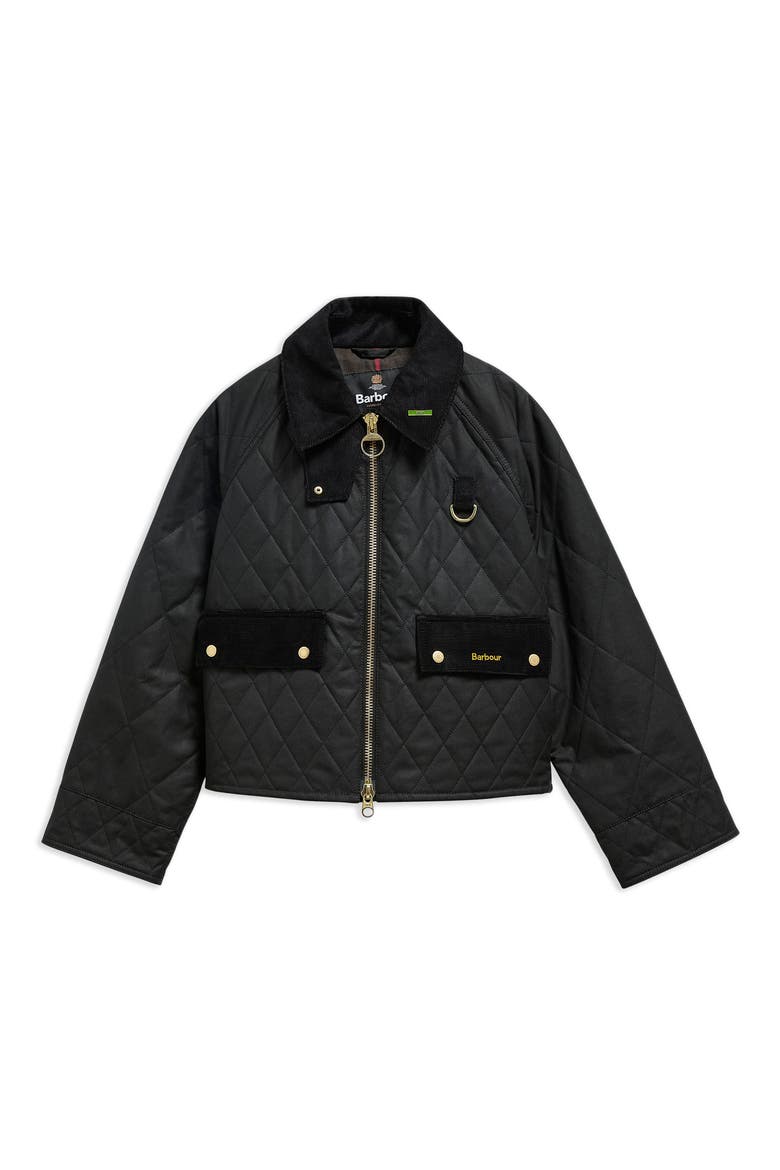 Icons Spey Quilted Waxed Cotton Jacket, Alternate, color, BLACK/ CLASSIC