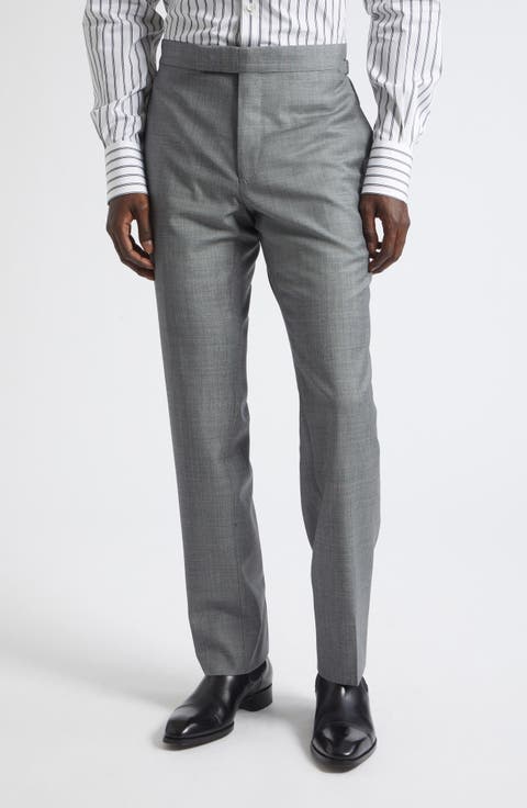 Shelton Wool Sharkskin Tapered Pants