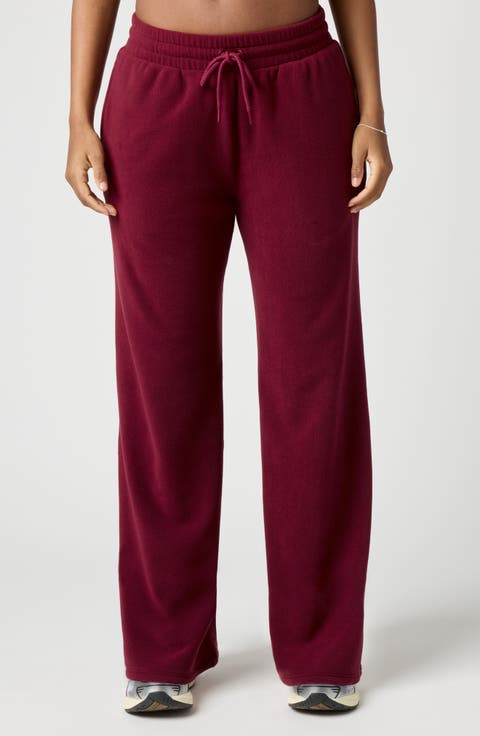 Polar Fleece Wide Leg Sweatpants