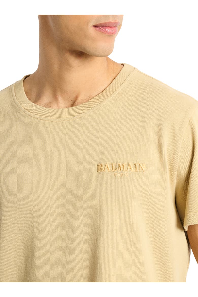 Embroidered Balmain Vintage T-shirt, Alternate, color, beige
