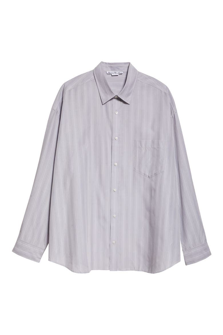 Soffia Relaxed Fit Stripe Button-Up Shirt, Alternate, color, GREY/ MULTI